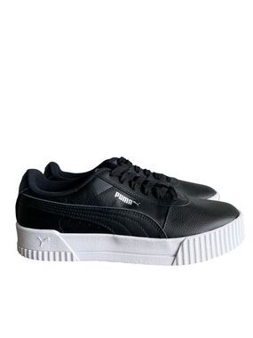 Puma Women's Carina 2.0 Black Leather Shoe Size 9 #034